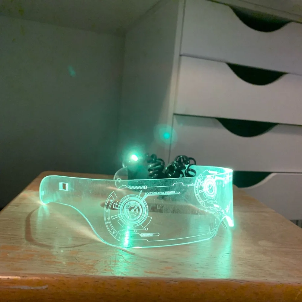 LED visor glasses